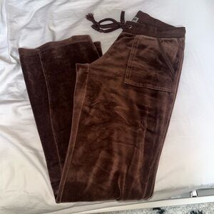 Low Waisted Brown Velvet Pants